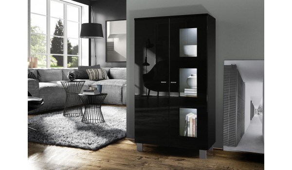 Salon vitrine et rangement 2 portes