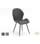Chaise en tissu design pas cher- Coloris grise ou sable