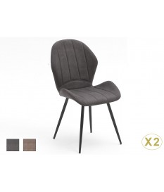 Chaise en tissu design pas cher- Coloris grise ou sable