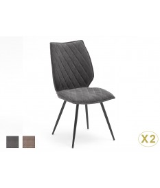 Chaise design en tissu pas cher - Tissu gris ou sable