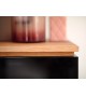 Buffet design haut noir laqué et bois massif