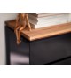 Buffet design haut noir laqué et bois massif