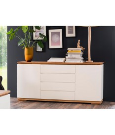 Buffet blanc et chêne