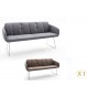 Banc d'intérieur design avec dossier / Gris ou marron