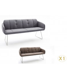 Banc d'intérieur design avec dossier / Gris ou marron