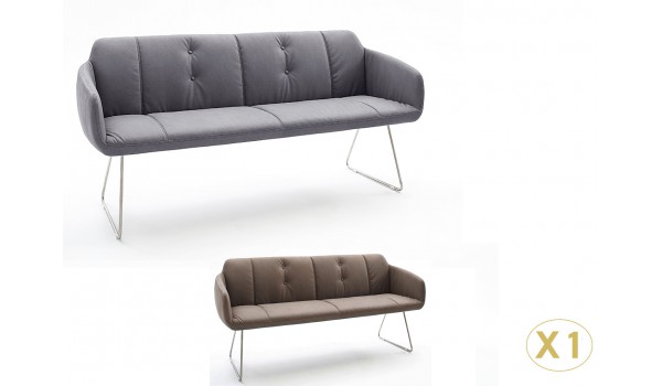 Banc d'intérieur design avec dossier / Gris ou marron