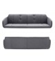 Banc d'intérieur design avec dossier / Gris ou marron