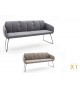 Banquette d'intérieur design avec dossier / Grise ou marron