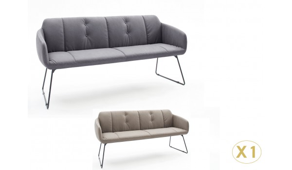 Banquette d'intérieur design avec dossier / Grise ou marron