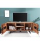 Meuble TV design bois massif et métal 160 cm / Acacia