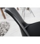 Chaise noir matelassée simili cuir noir / Pieds métal