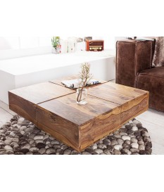 Table basse bois massif / Carrée 80 cm