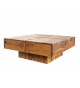 Table basse bois massif / Carrée 80 cm