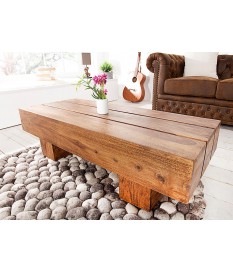 Table basse bois massif / Rectangulaire 100 cm