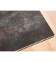 Table Contemporaine gris-lave et pied design noir métal