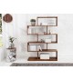 Bibliothèque étagère design en bois massif verni