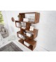 Bibliothèque étagère design en bois massif verni