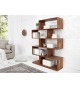 Bibliothèque étagère design en bois massif verni