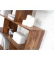 Bibliothèque étagère design en bois massif verni