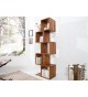 Bibliothèque étagère en bois massif verni