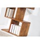 Bibliothèque étagère en bois massif verni