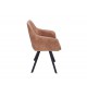 Chaise contemporaine marron / Pieds métal noir