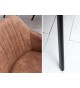 Chaise contemporaine marron / Pieds métal noir