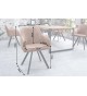 Chaise contemporaine marron / Pieds métal noir