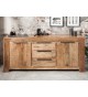 Buffet en bois massif / 2 Portes - 3 Tiroirs