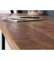 Table console moderne / Bois massif - Piétement métal noir