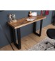 Table console moderne / Bois massif - Piétement métal noir