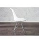 Chaise coque blanche pas cher: Pieds chromé (Lot de 4)