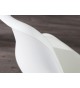 Chaise coque blanche pas cher: Pieds chromé (Lot de 4)