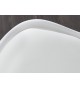 Chaise coque blanche pas cher: Pieds chromé (Lot de 4)