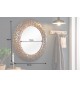 Miroir mural rond : Cadre métal et aluminium cuivré