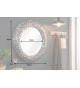 Miroir rond mural : Cadre métal et aluminium argenté