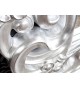 Miroir baroque argenté 180 cm