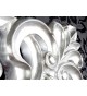 Miroir baroque argenté 180 cm