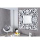 Miroir baroque carré argent antique