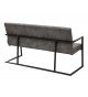 Banquette de Table Cuir Simili vieilli gris