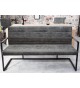 Banquette de Table Cuir Simili vieilli gris