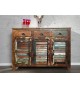 Buffet industriel 3 Portes, 3 tiroirs en bois recyclé