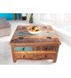 Table basse industriel en bois recyclé
