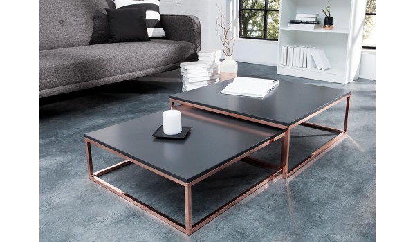 Tables basses carrées emboîtables