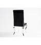 Chaises baroque velours noir et métal chromé