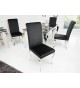 Chaises baroque velours noir et métal chromé