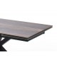 Table design en céramique et piétement métal noir design