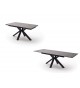 Table design en céramique et piétement métal noir design