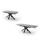 Table design en céramique et piétement métal noir design