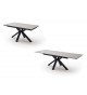 Table design en céramique et piétement métal noir design